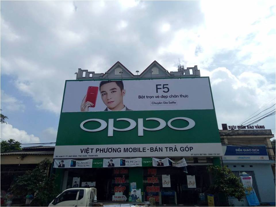 Thi công biển hiệu OPPO tại Thanh Hóa