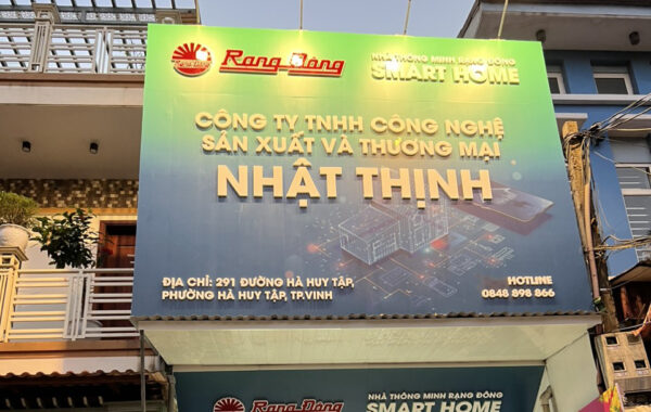 Thi công biển quảng cáo cho smart home “Nhật Thịnh”